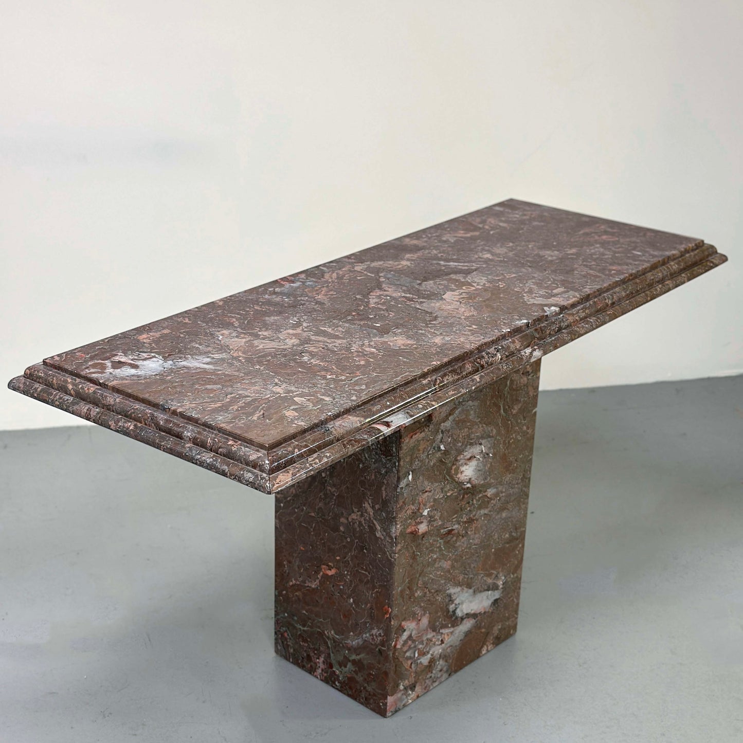 VINTAGE ITALIAN MARBLE CONSOLE TABLE BY STONE INTERNATIONAL