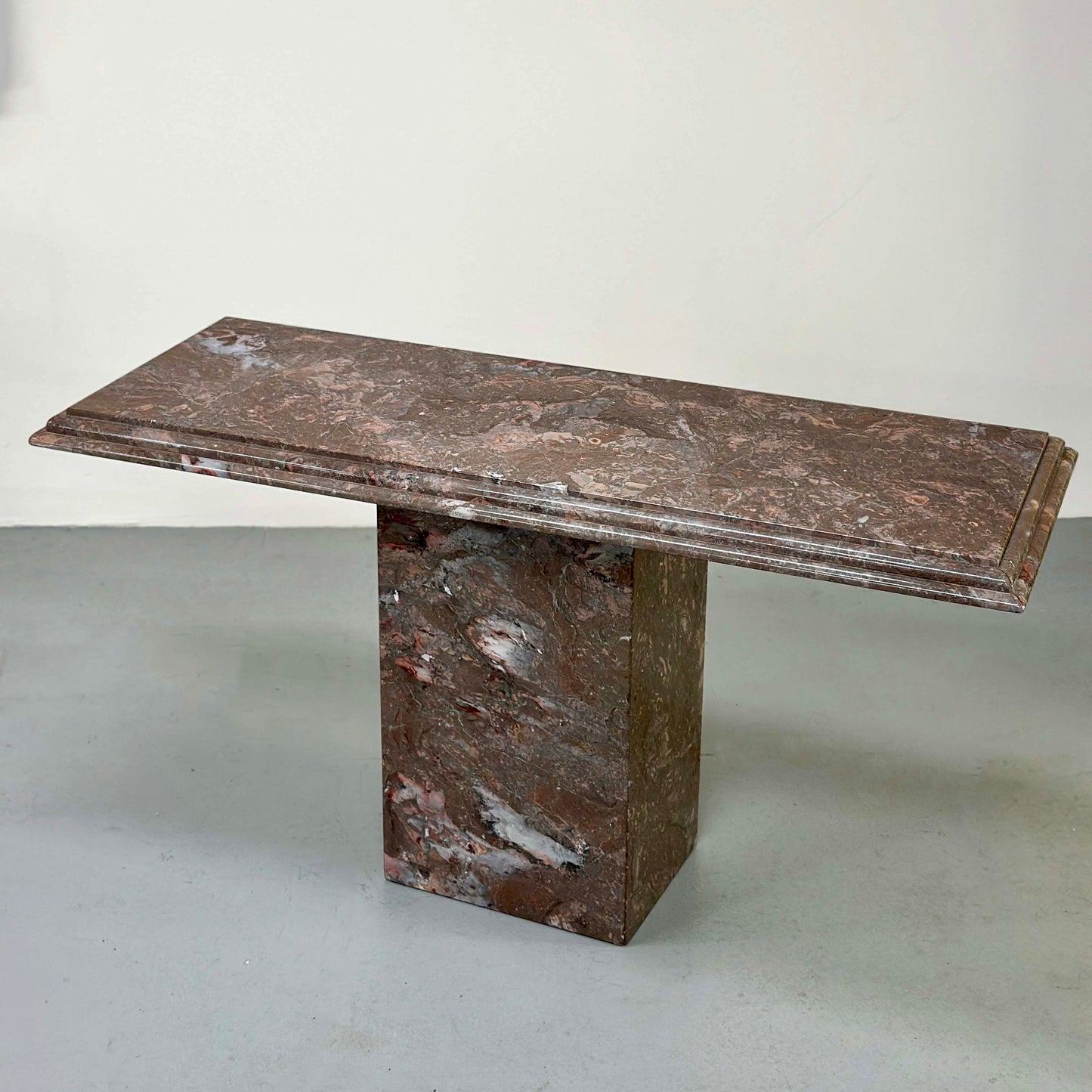 VINTAGE ITALIAN MARBLE CONSOLE TABLE BY STONE INTERNATIONAL