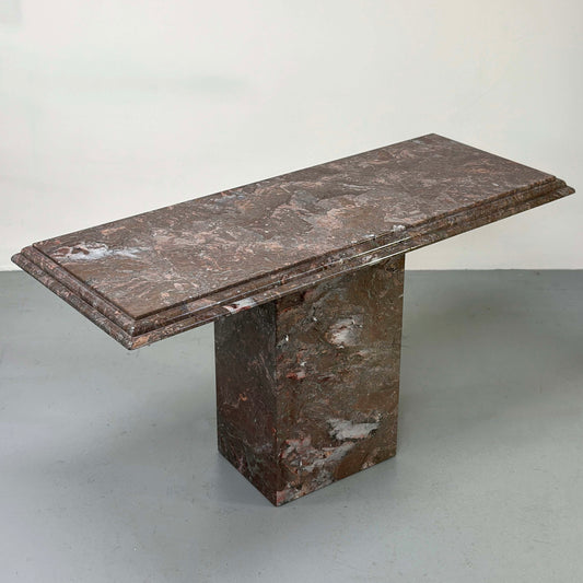 VINTAGE ITALIAN MARBLE CONSOLE TABLE BY STONE INTERNATIONAL