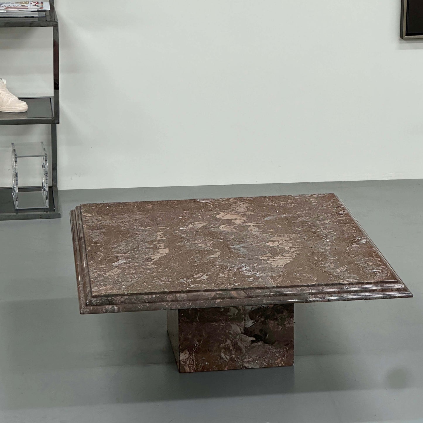 1980S ITALIAN MARBLE COFFEE TABLE BY STONE INTERNATIONAL